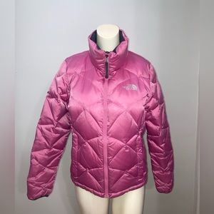The North Face Pink Goose Down Puffer Winter Ski Snow Quilted Lined Jacket 550